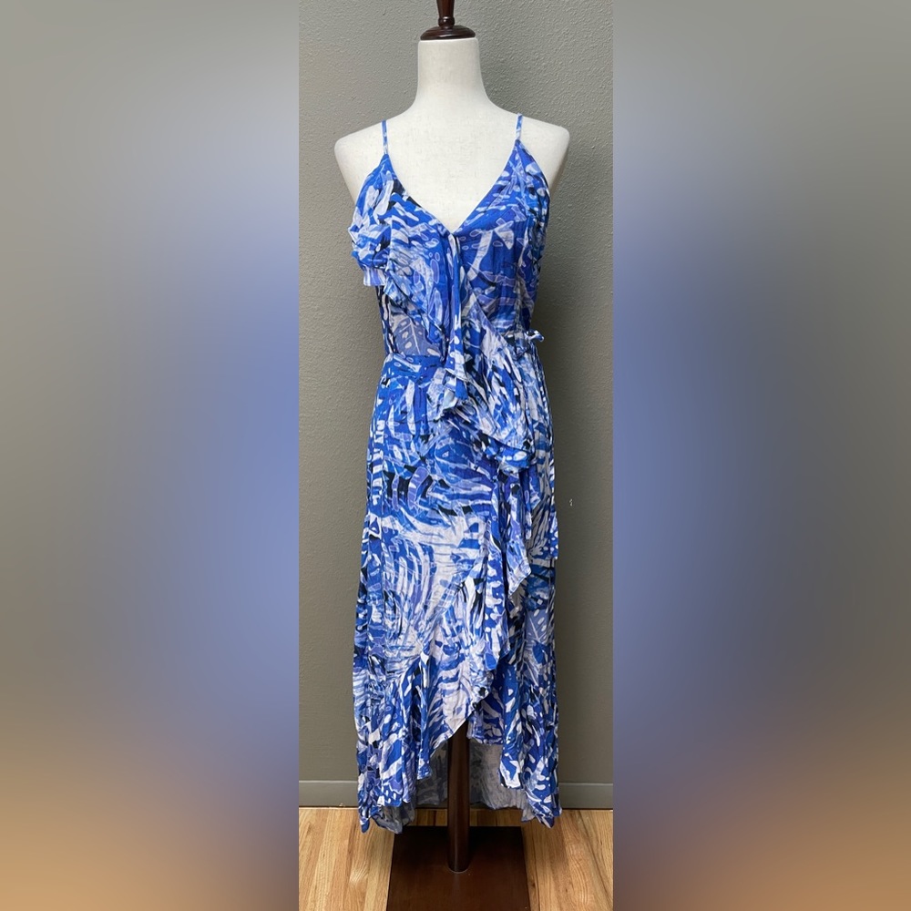 Blue Gianni Bini XS lined wrap dress